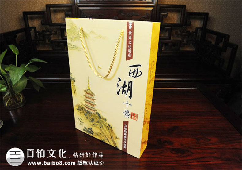 西湖十景中式復古卡書裝訂設計-成都卡書制作