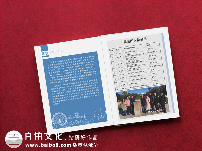 訪問交流活動紀念冊設計-給來公司視察的領導做本像樣的紀念相冊!